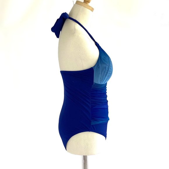 NWT  Blue  one piece  swimsuit by Kenneth Cole - Picture 7 of 10